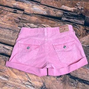 True Religion Jayde button fly shorts Pink size 27 (waist 32)
